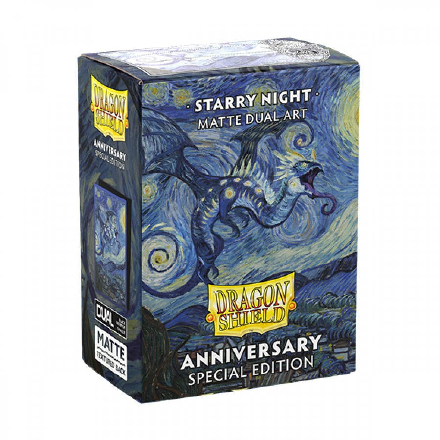 Arcane Tinman Dragon Shield: (100) Standard DUAL- Matte 'Starry Night' Art